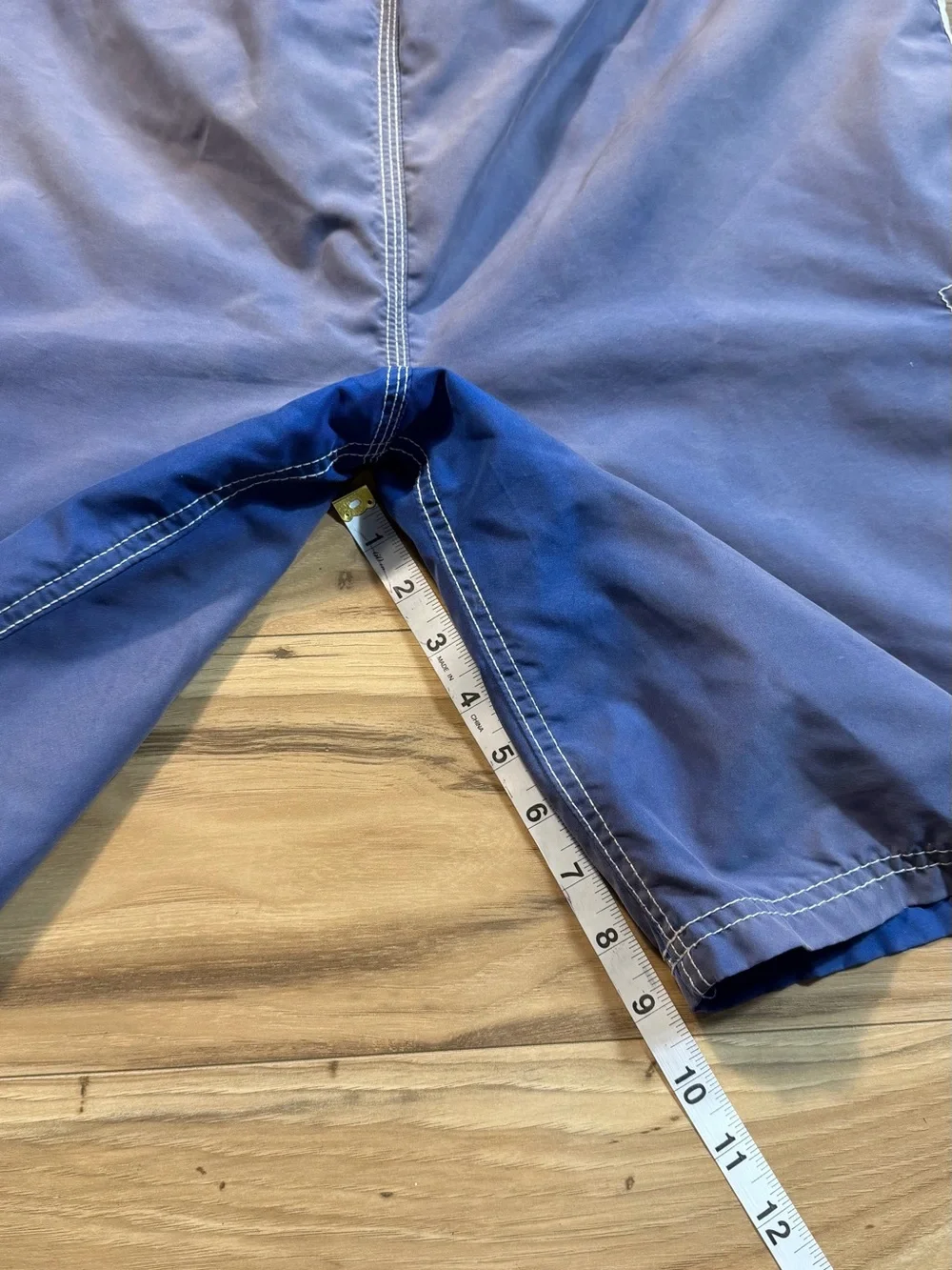 Sick Faded Kanu Men's Swim Trunks Blue Solid Size M Drawstring Mesh Lined Bottom
